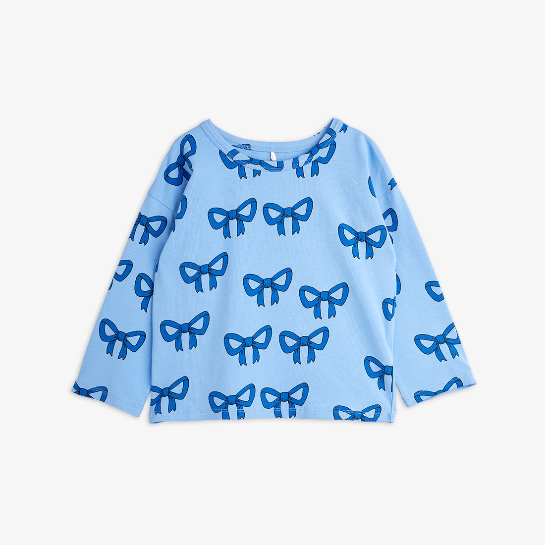 Mini Rodini Bow Long Sleeve Top Blue