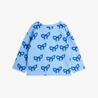 Mini Rodini Bow Long Sleeve Top Blue