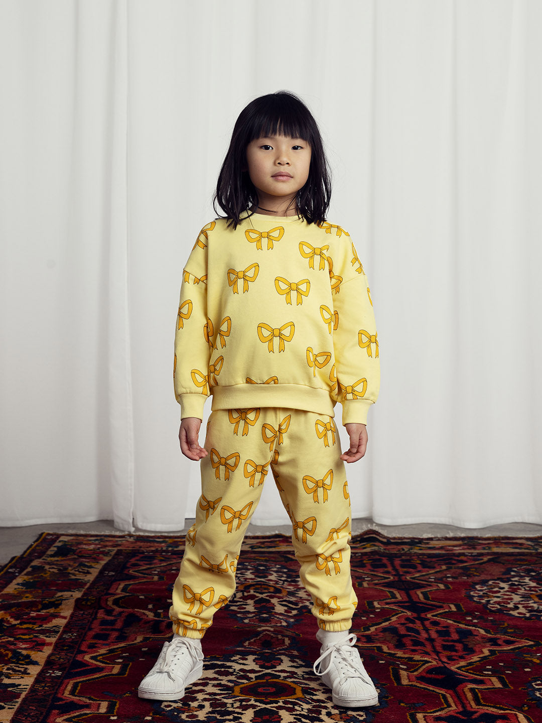 Mini Rodini Bow Sweatpants Yellow