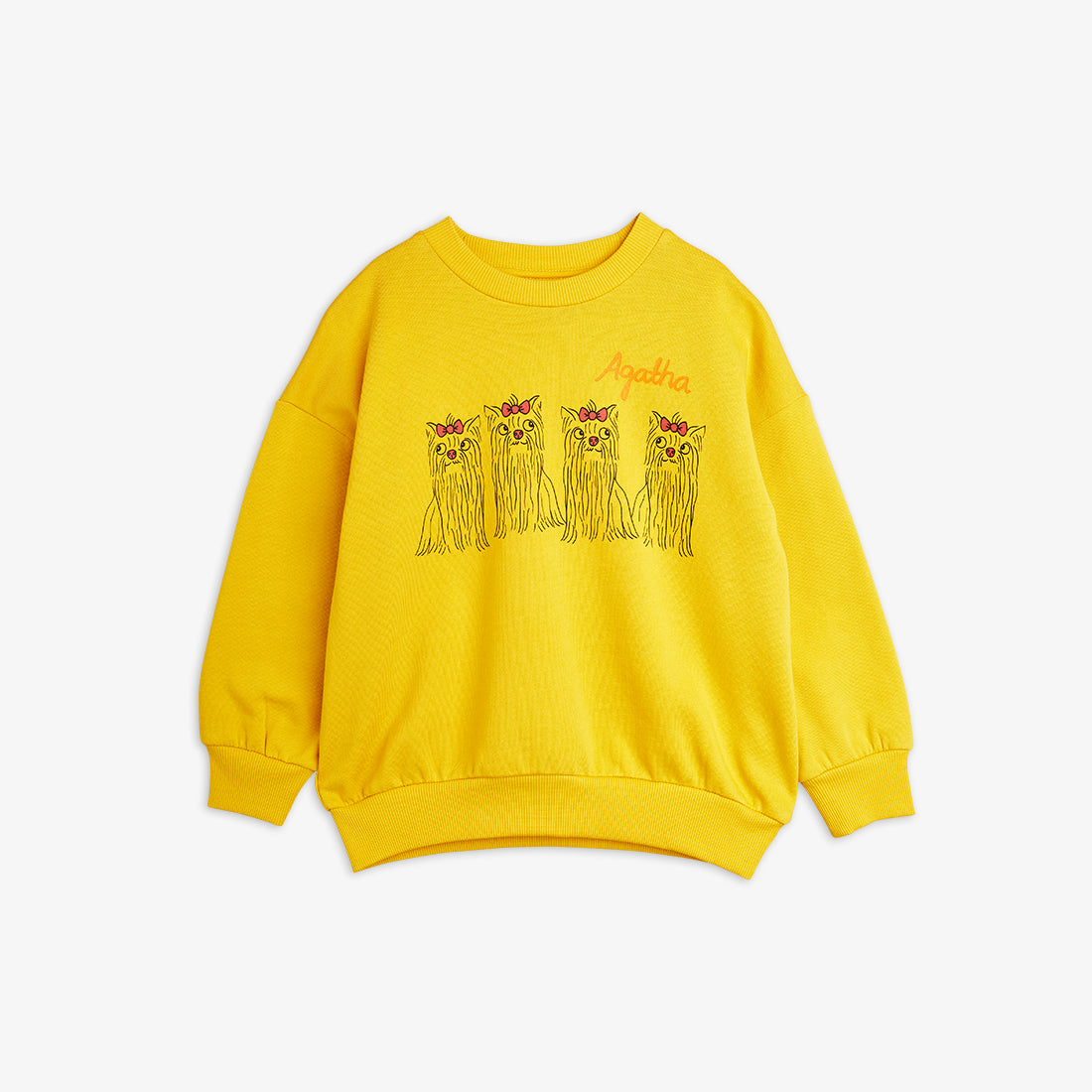 Mini Rodini Agatha Dogs Sweatshirt Yellow