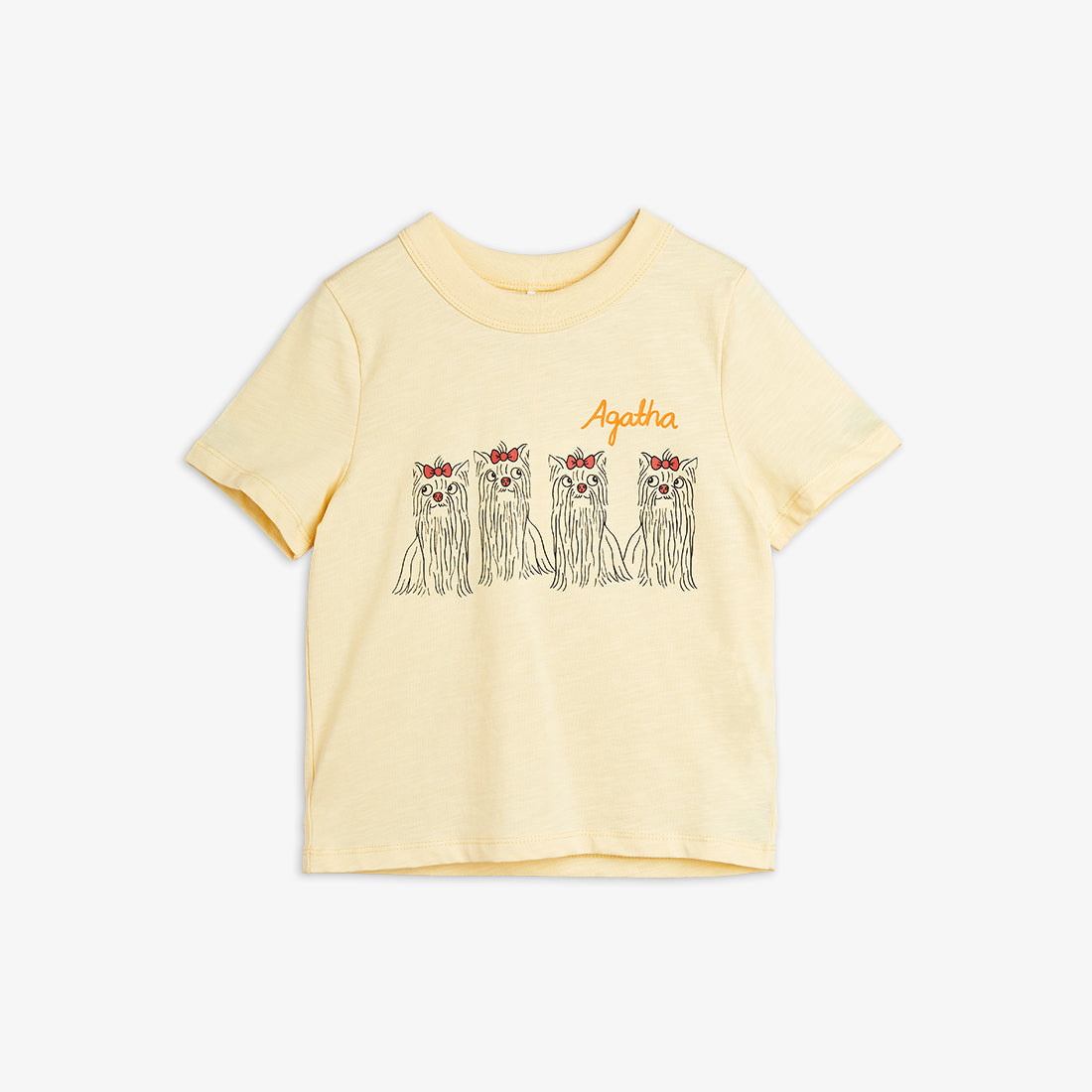 Mini Rodini Agatha Dog T-Shirt Pale Yellow