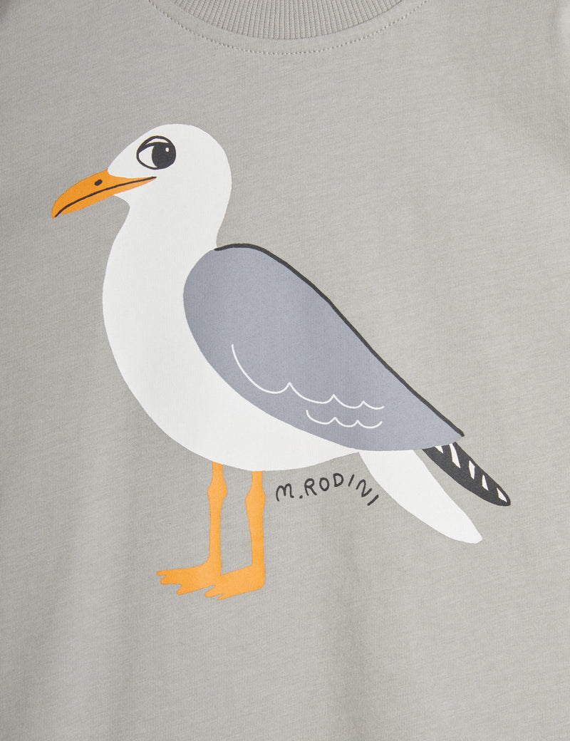 Mini Rodini Seagull Short Sleeve Tee Grey