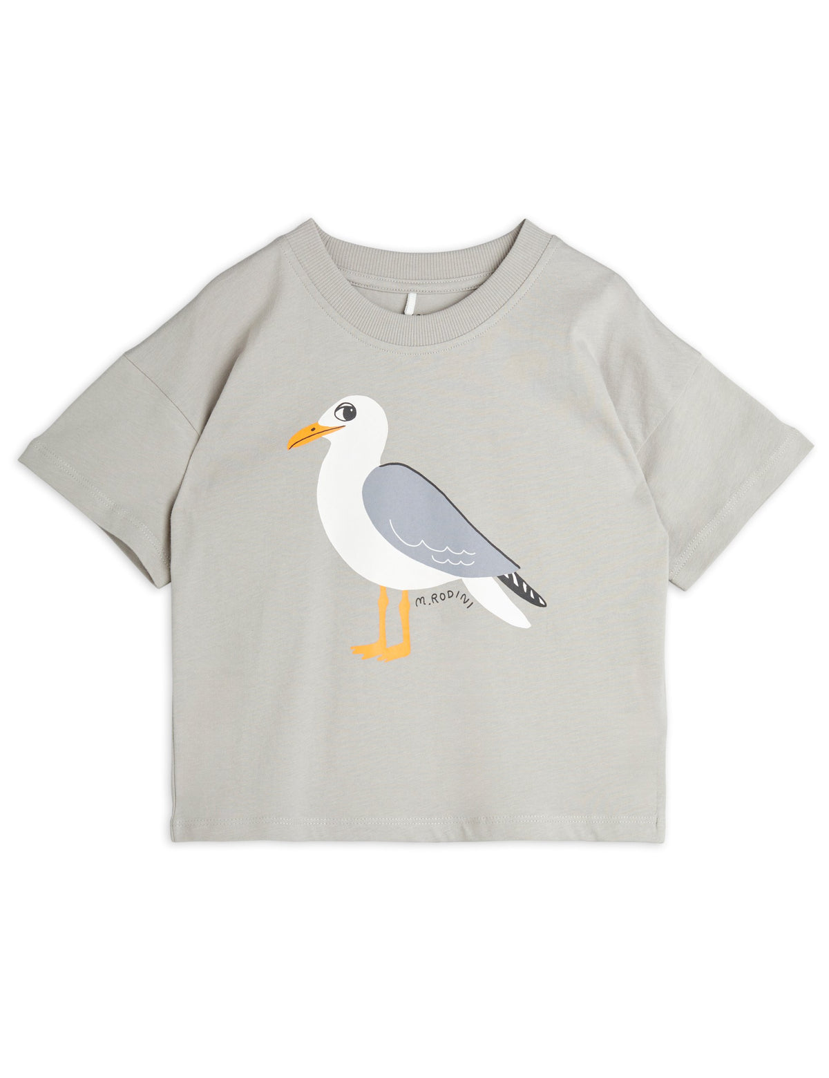 Mini Rodini Seagull Short Sleeve Tee Grey