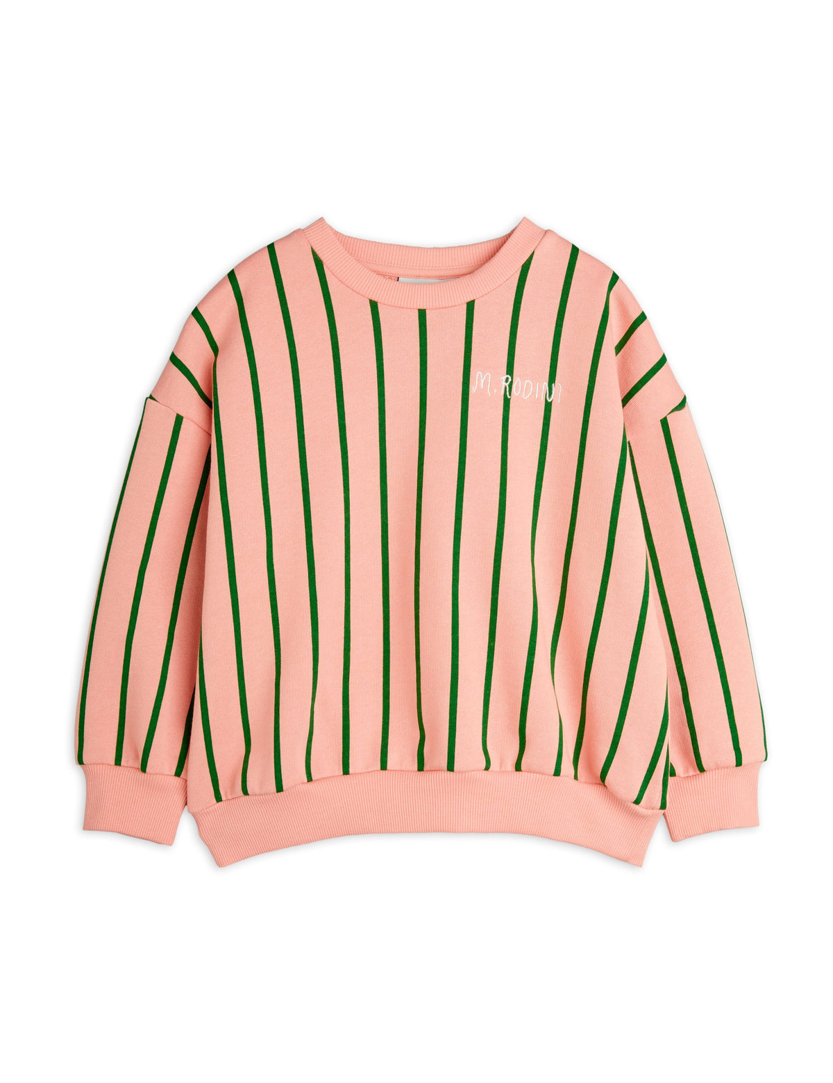 Mini Rodini Vertical Stripes Sweater Pink + Green