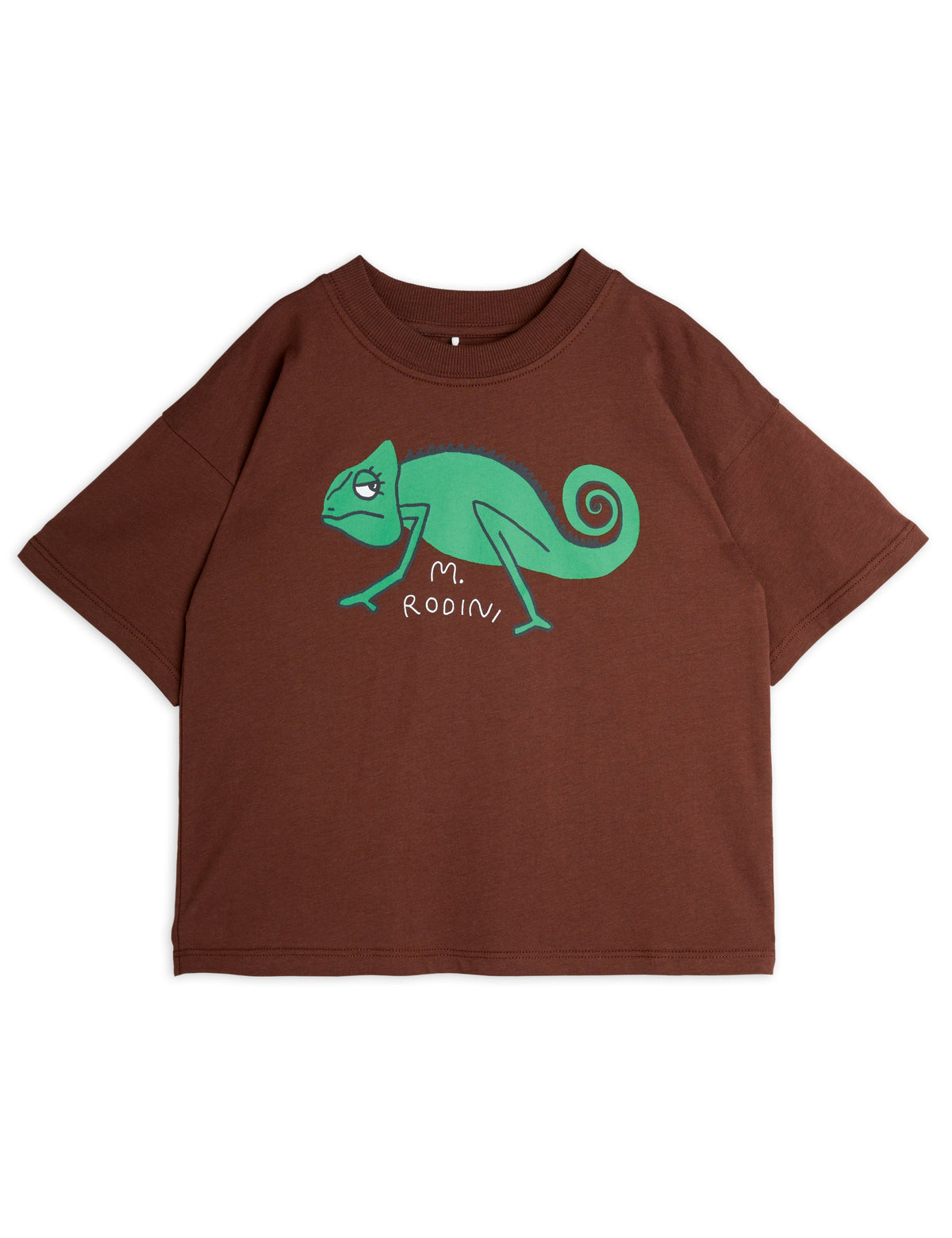 Mini Rodini Lizard Short Sleeve Tee Brown