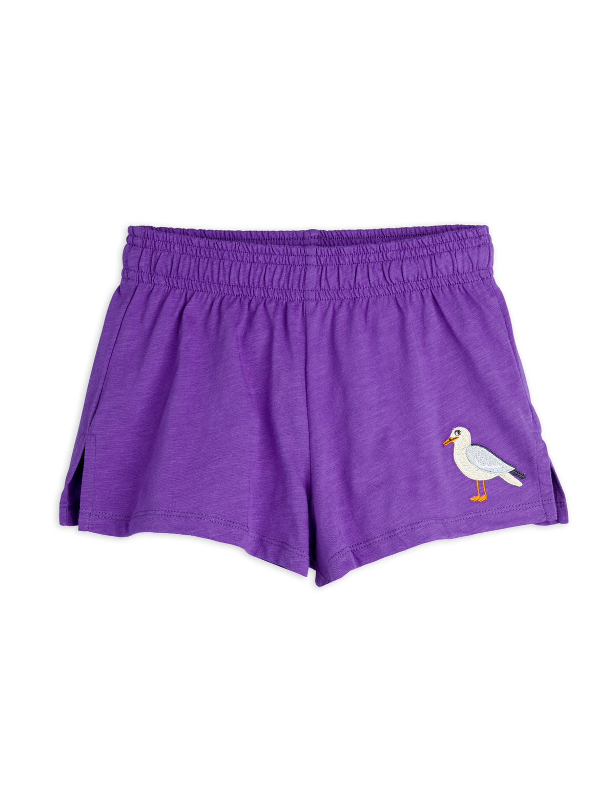 Mini Rodini Seagull Embroidered Shorts Purple