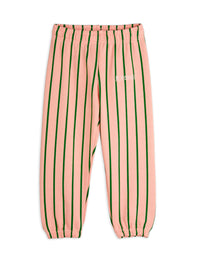 Mini Rodini Vertical Stripes Sweatpants Pink + Green