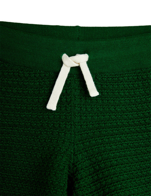 Mini Rodini Crochet Knit Shorts Green