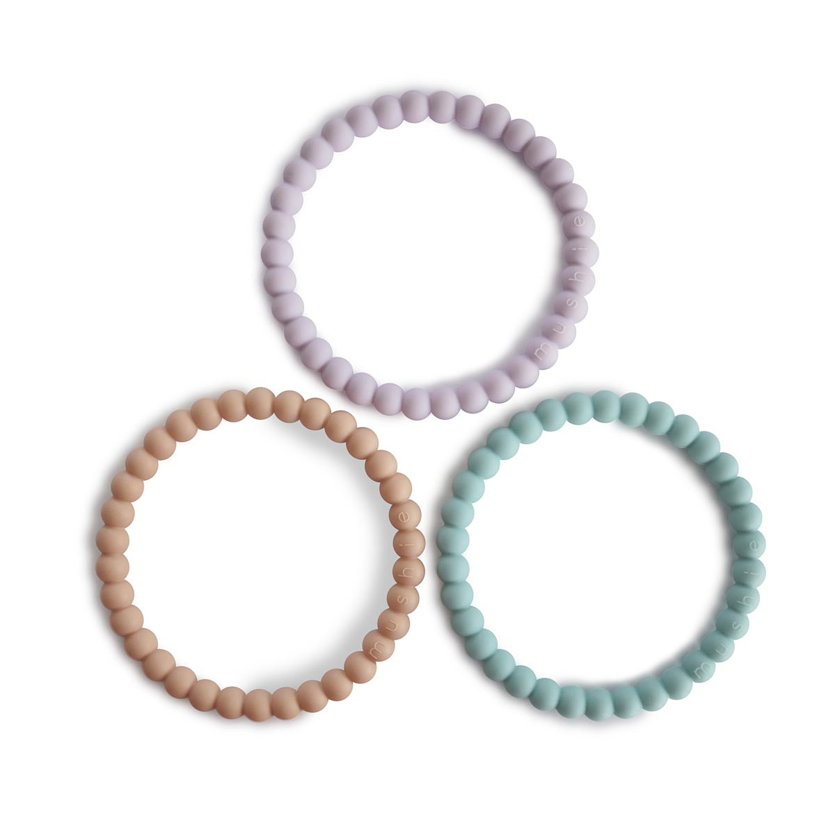 Mushie Lilac Cyan Soft Peach Bracelet