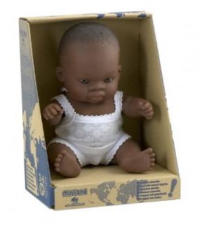 Miniland 21cm Doll, African girl