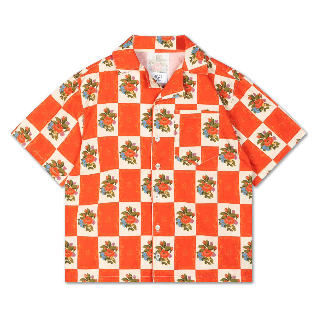 Repose AMS boxy shirt - flower tiles