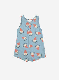 Bobo Choses Baby Morning Egg all over denim playsuit