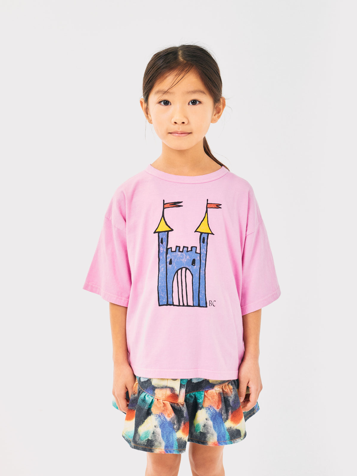 Bobo Choses Faraway Castle short sleeve T-shirt Pink