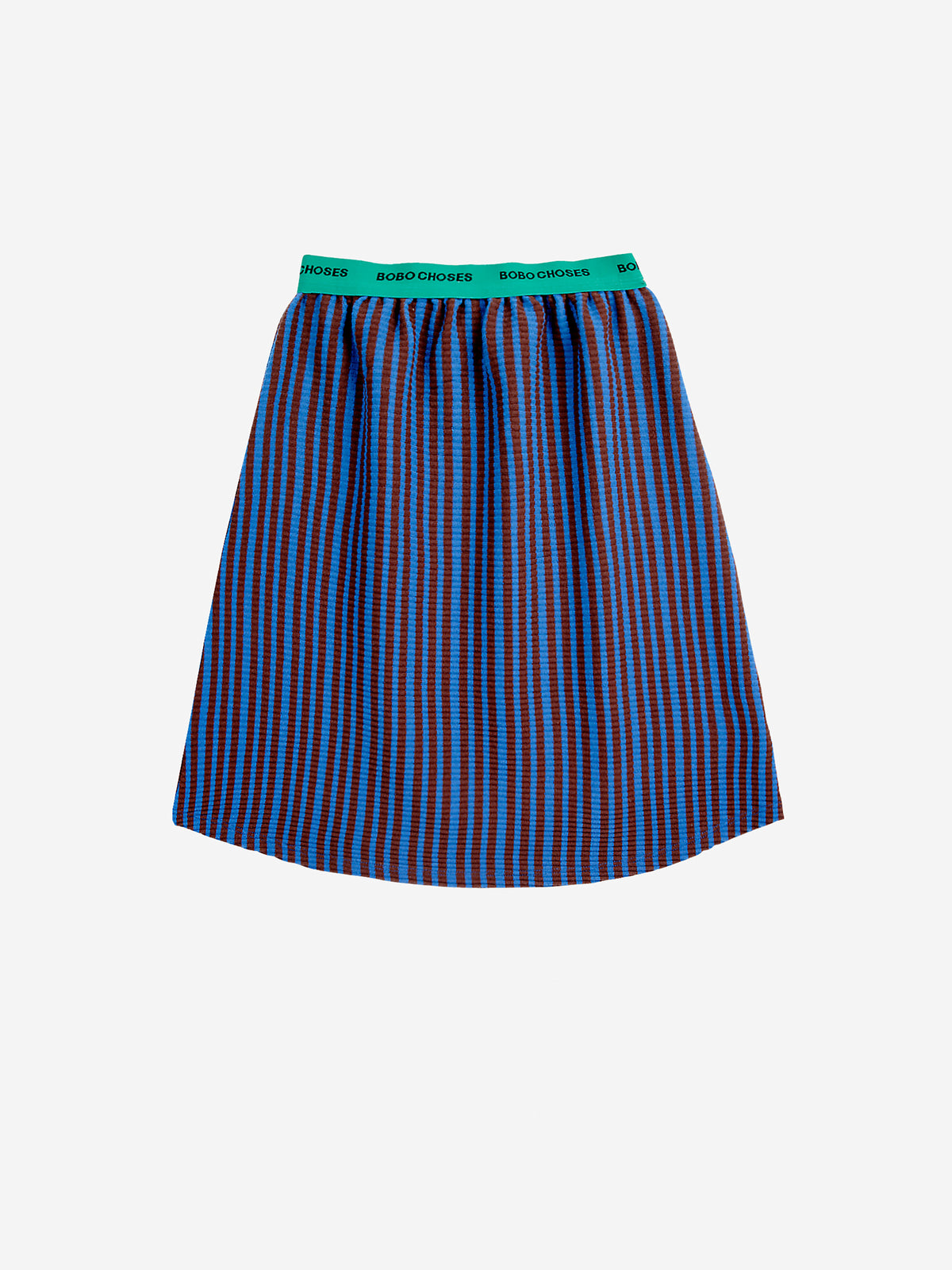 Bobo Choses stripes ribbed skirt Dark Brown