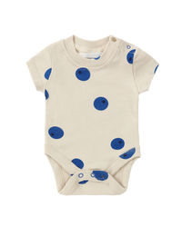 Susukoshi S/S Bodysuit Blueberries