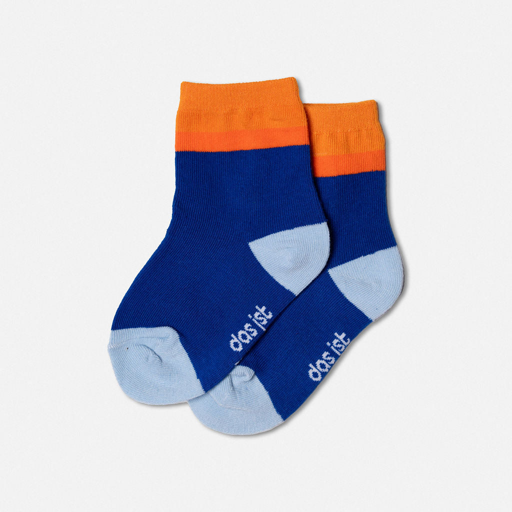 Das Ist Maurice Socks Colour Block Orange Blue