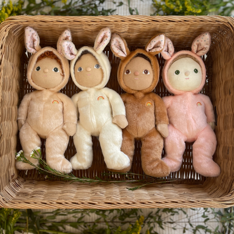 Olli Ella Dinky Dinkum Dolls - Basil Bunny - Cream