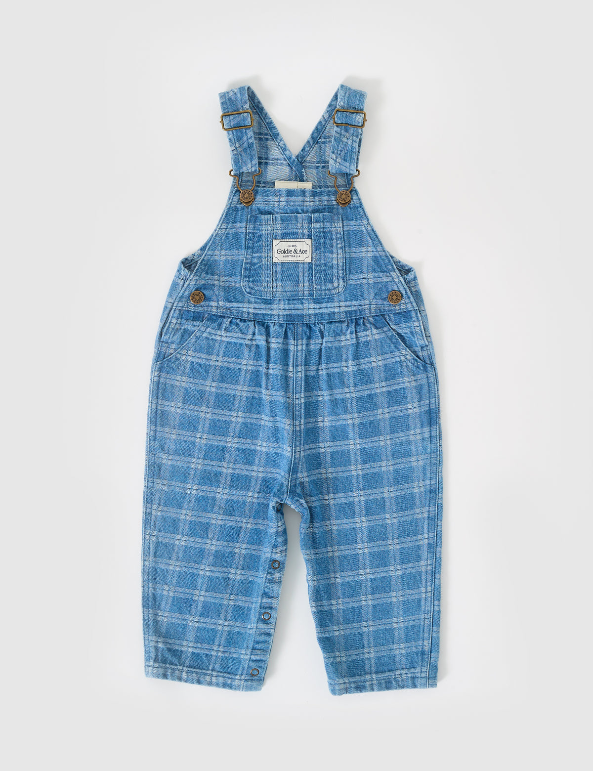 Goldie and Ace AUSTIN DENIM CHECK OVERALLS