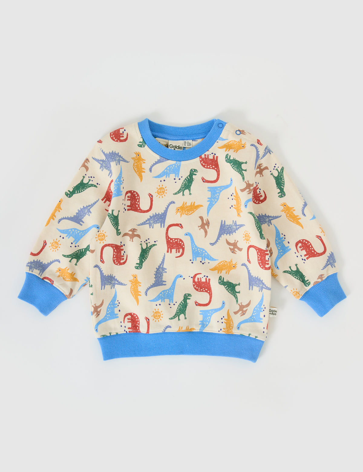 Goldie and Ace DINO-MITE RELAXED TERRY SWEATER