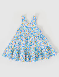 Goldie and Ace TIERED PINAFORE DRESS SEASIDE DAISY