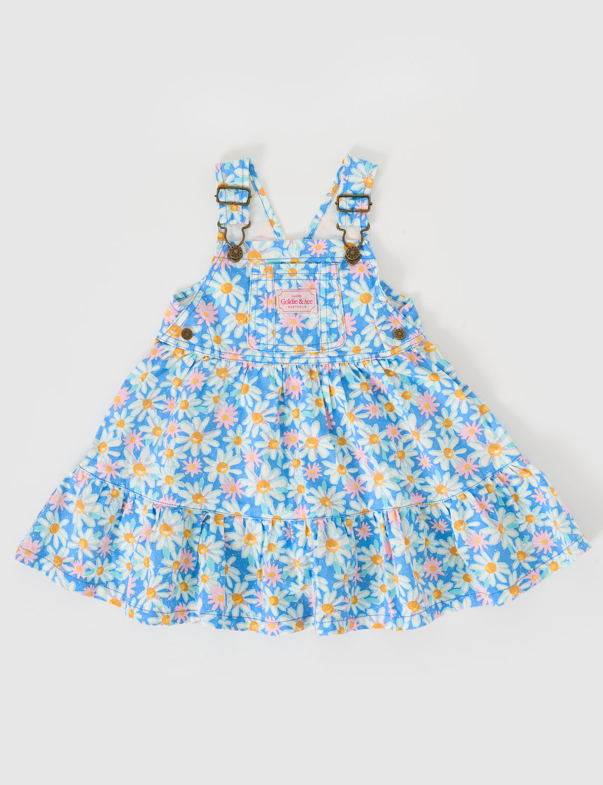 Goldie and Ace TIERED PINAFORE DRESS SEASIDE DAISY