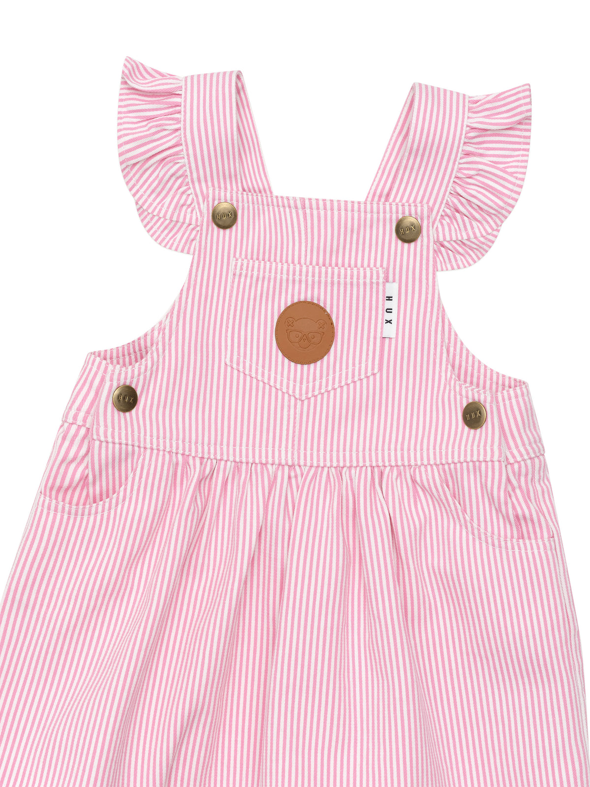 Huxbaby Candy Stripe Pinafore Bubblegum Stripe