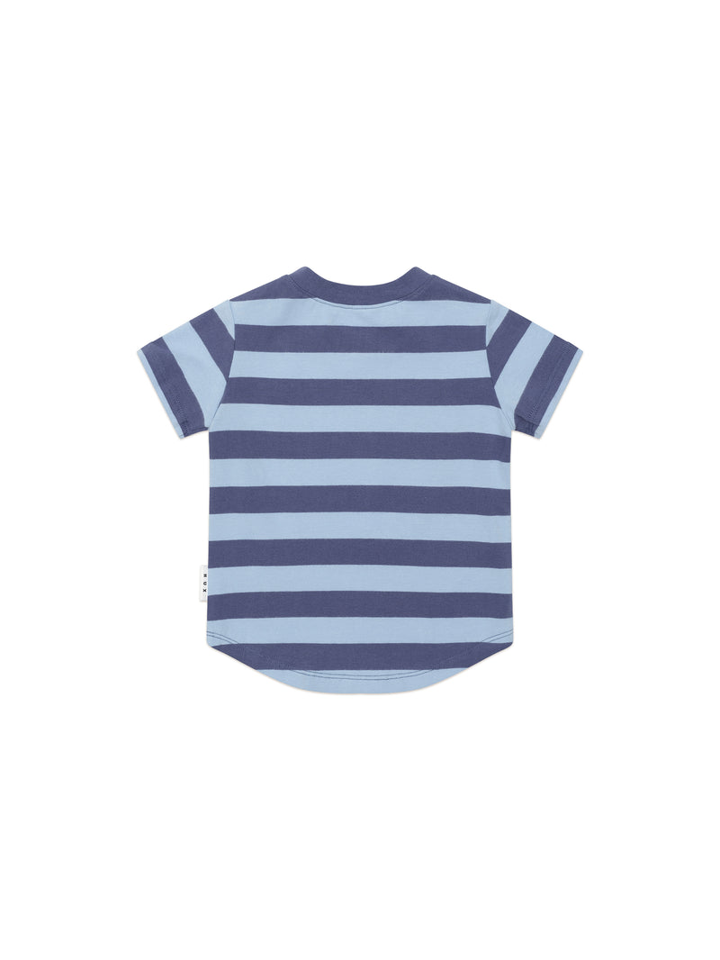 Huxbaby FURRY HUX BLUE STRIPE BEAR T-SHIRT