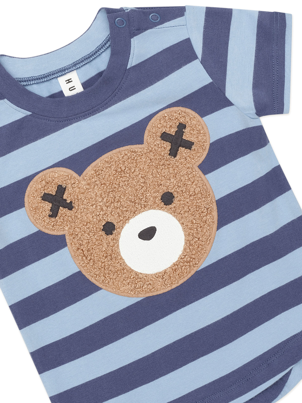 Huxbaby FURRY HUX BLUE STRIPE BEAR T-SHIRT