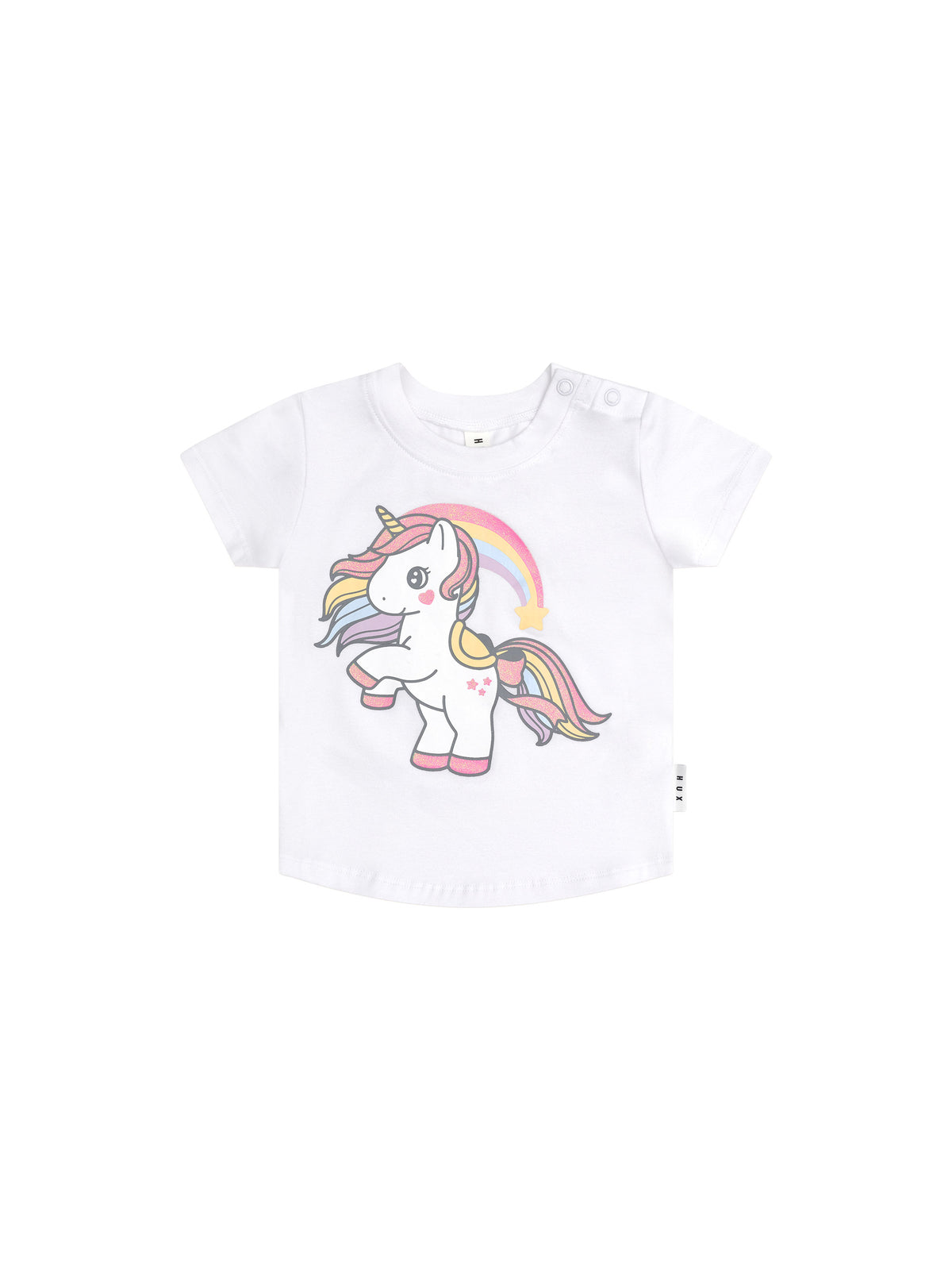 Huxbaby Rainbow Unicorn T-Shirt White