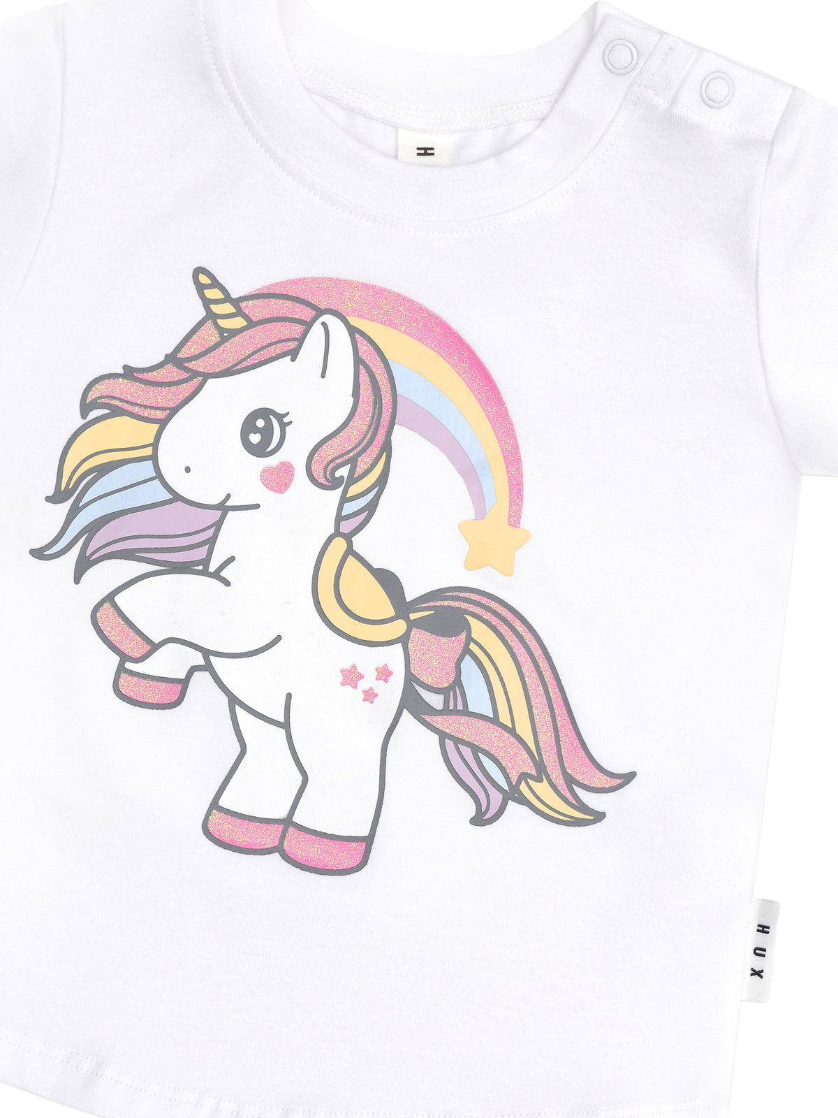 Huxbaby Rainbow Unicorn T-Shirt White