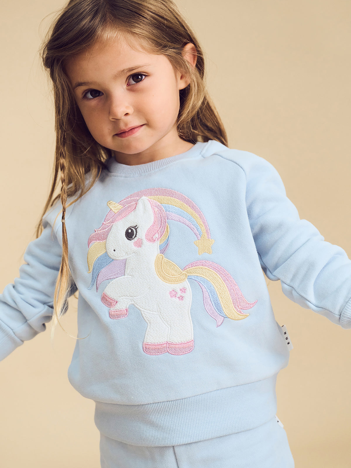 Huxbaby Rainbow Unicorn Sweatshirt Ice Water