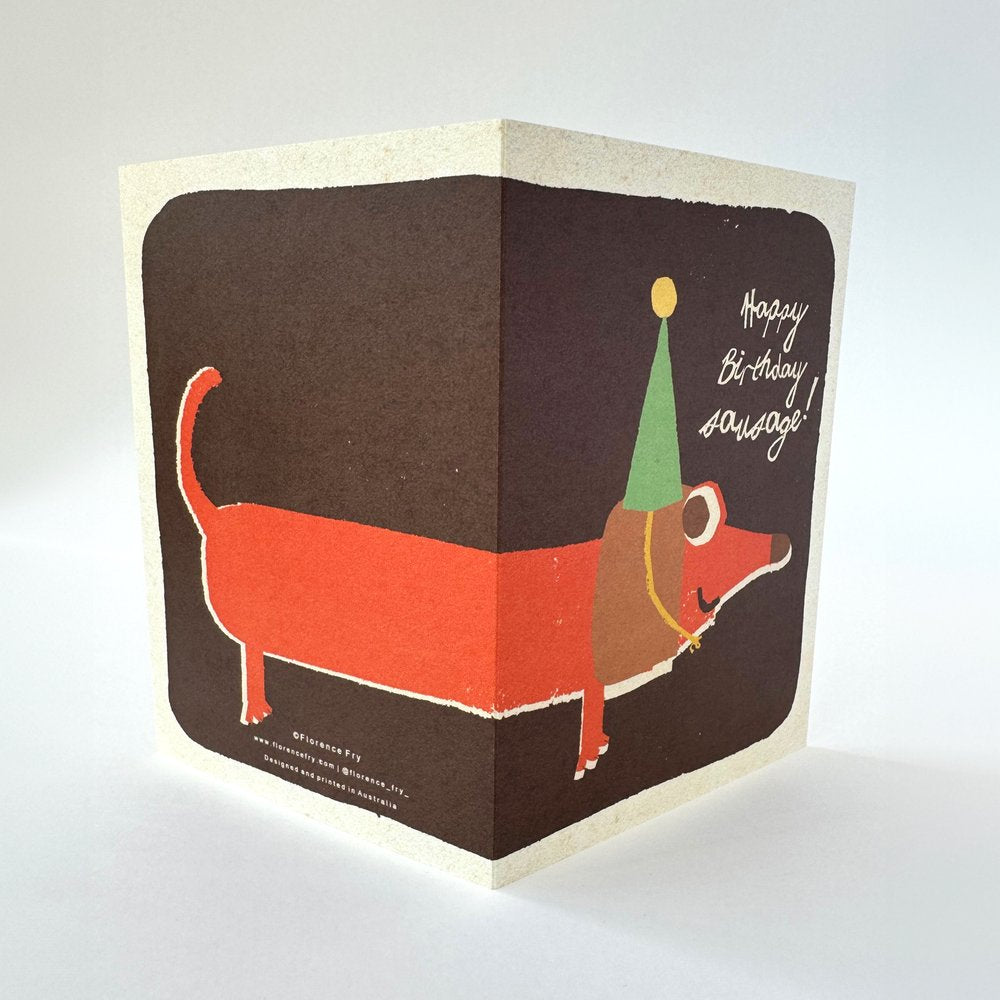 Florence Fry Happy Birthday Sausage! Greeting Card