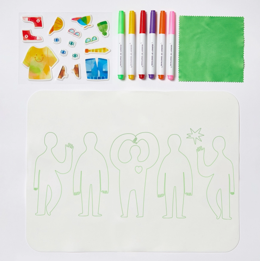 Journey Of Something Wipeable Silicone Colouring Mat - Friends