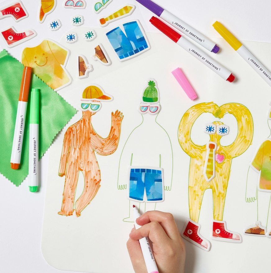 Journey Of Something Wipeable Silicone Colouring Mat - Friends