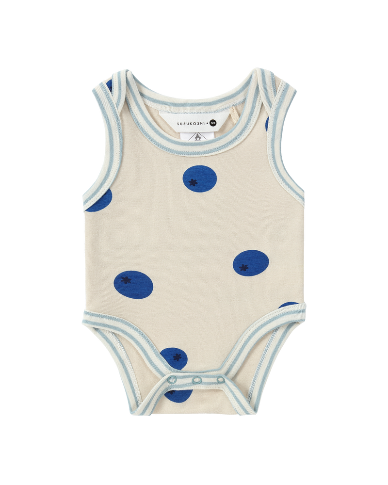 Susukoshi Retro Bodysuit (Pack  of 2) Oranges-Blueberries