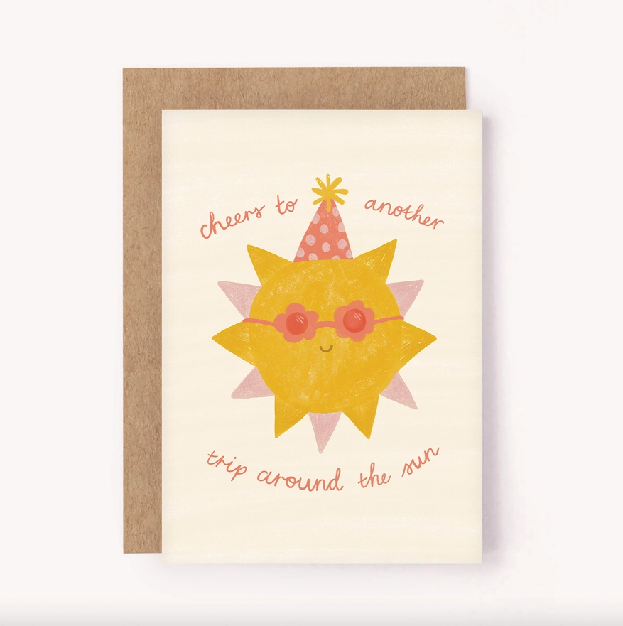 Lauren Sissons Studio Another Trip Around The Sun Greeting Card