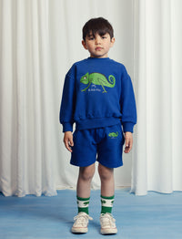 Mini Rodini Lizard Sweat Shorts Blue