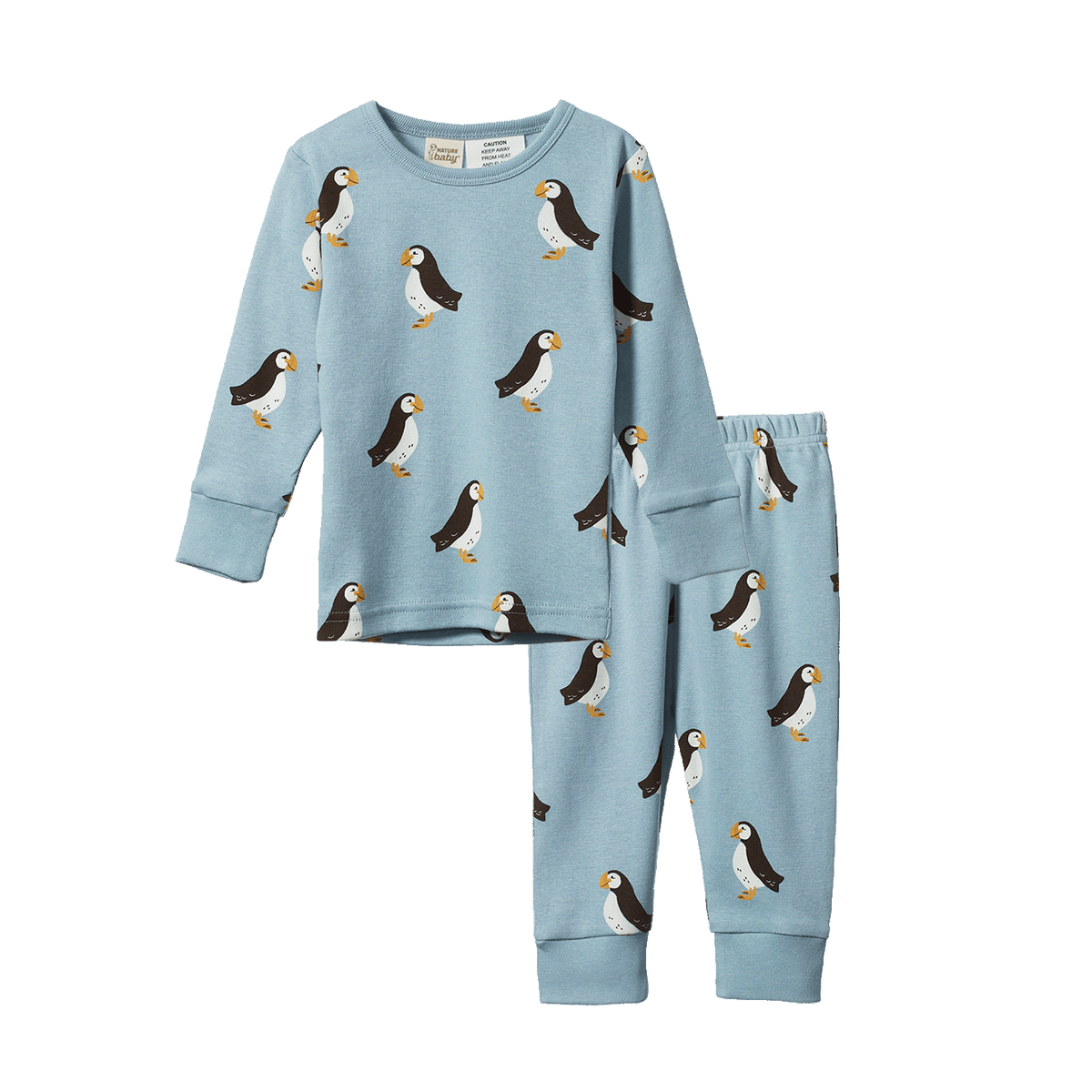 Nature Baby 2 Piece Long Sleeve Pajamas Puffin Print