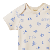 Nature Baby SHORT SLEEVE BODYSUIT Atlantic Print