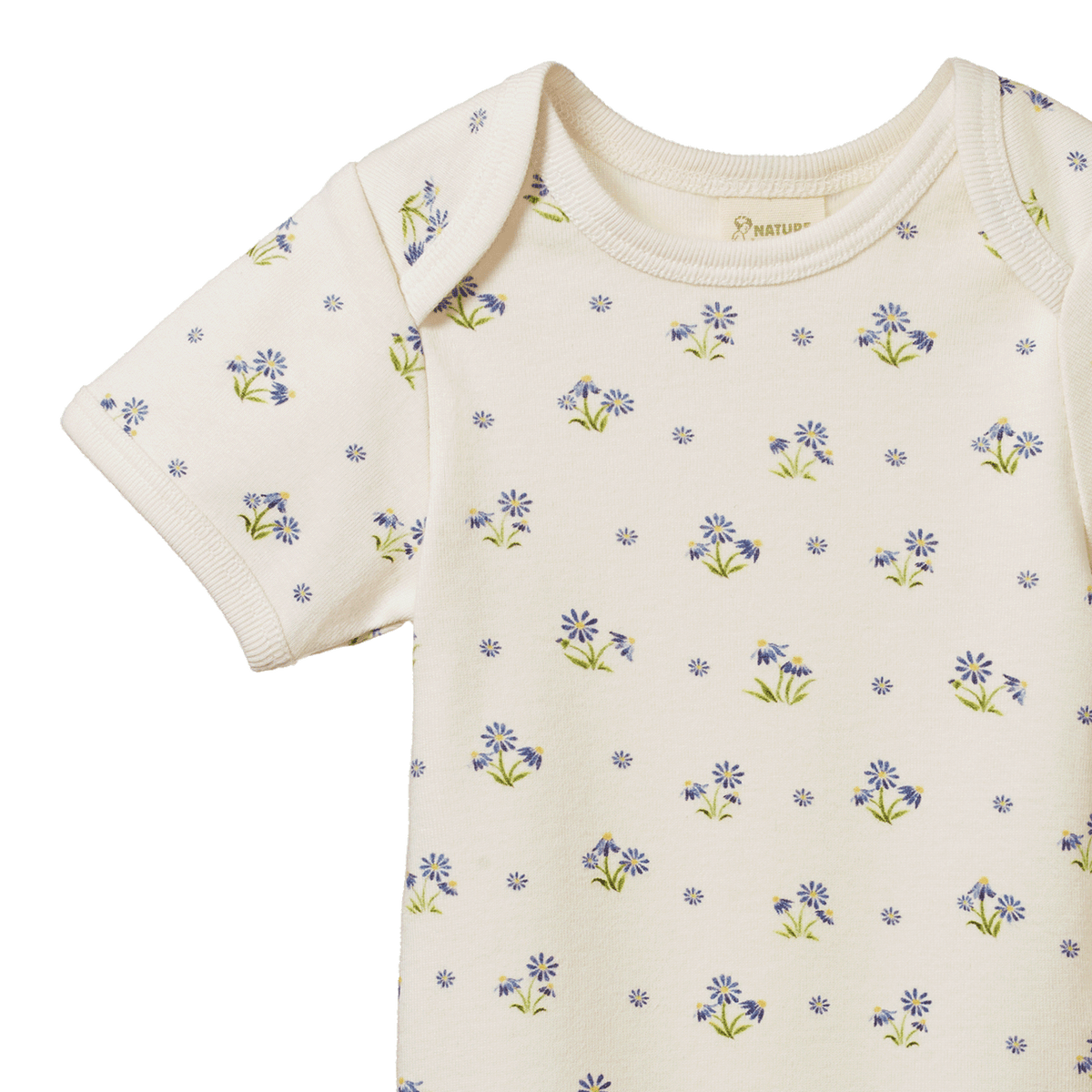 Nature Baby SHORT SLEEVE BODYSUIT Daisy Daze Print