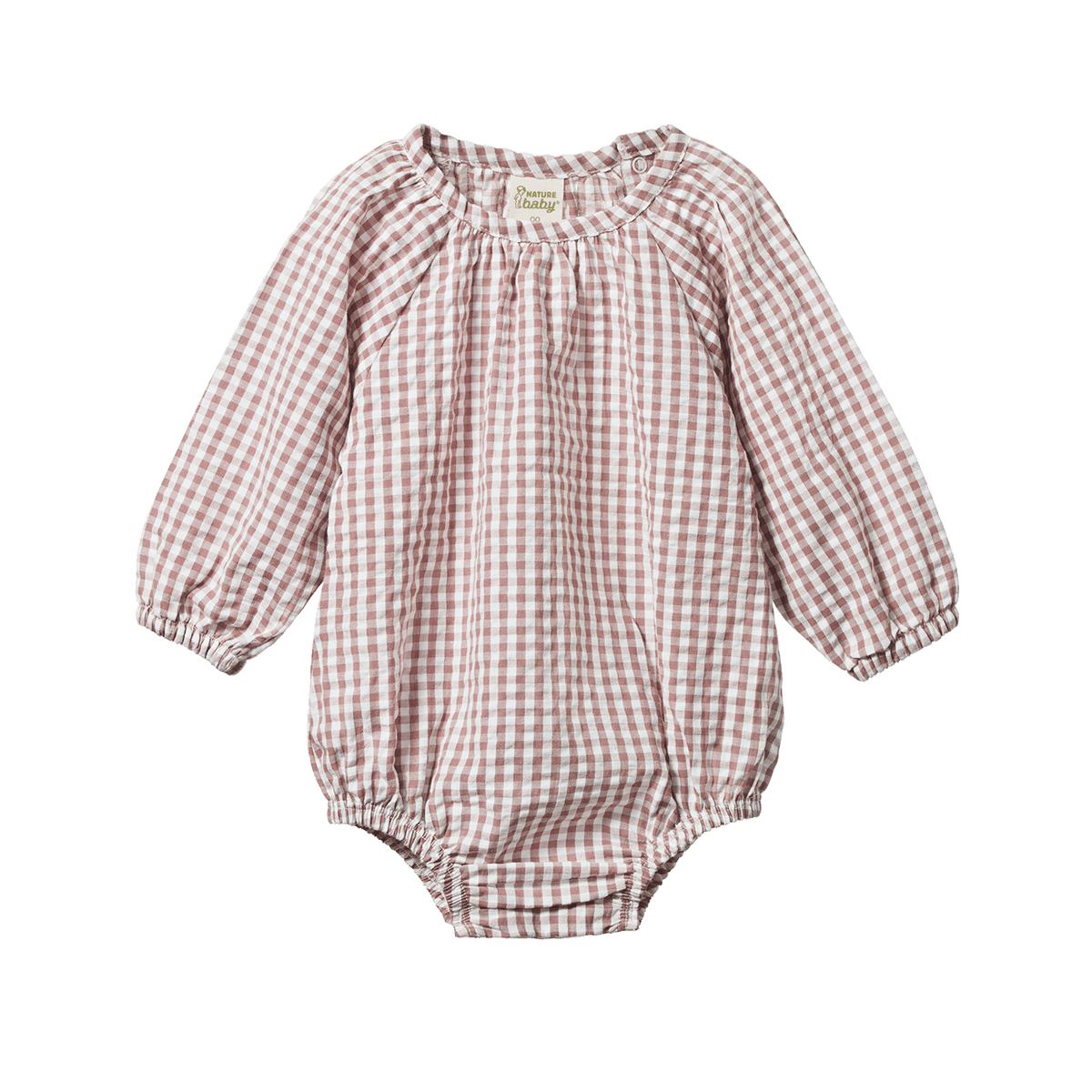 Nature Baby MEADOW BODYSUIT GINGHAM Twilight Check