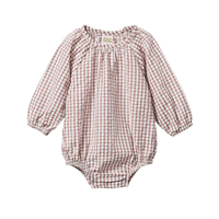 Nature Baby MEADOW BODYSUIT GINGHAM Twilight Check