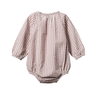 Nature Baby MEADOW BODYSUIT GINGHAM Twilight Check