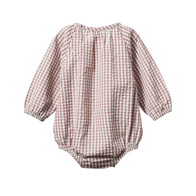 Nature Baby MEADOW BODYSUIT GINGHAM Twilight Check