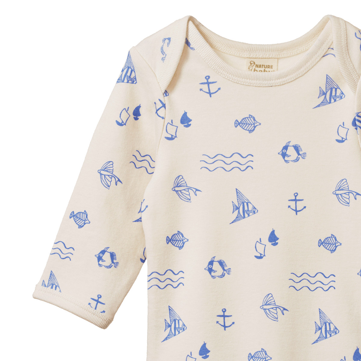 Nature Baby LONG SLEEVE BODYSUIT Atlantic Print