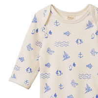 Nature Baby LONG SLEEVE BODYSUIT Atlantic Print