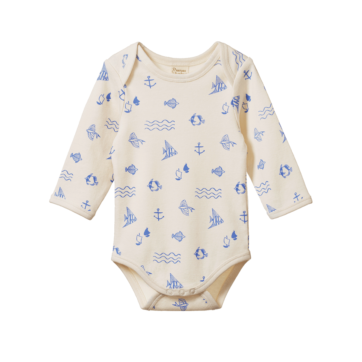 Nature Baby LONG SLEEVE BODYSUIT Atlantic Print