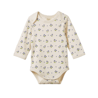 Nature Baby LONG SLEEVE BODYSUIT Daisy Daze Print