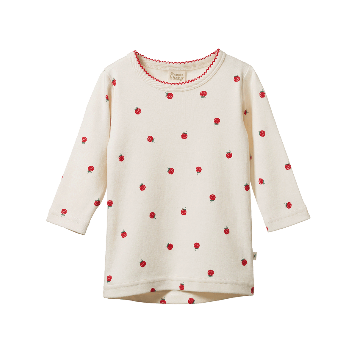 Nature Baby Long Sleeve Cloud Tee Raspberry Print