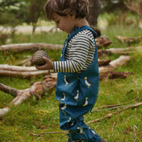 Nature Baby RAINCOAT Puffin Teal Print